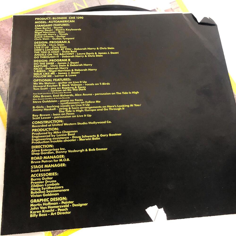BLONDIE AutoAmerican Vinyl LP - Picture 6 of 7
